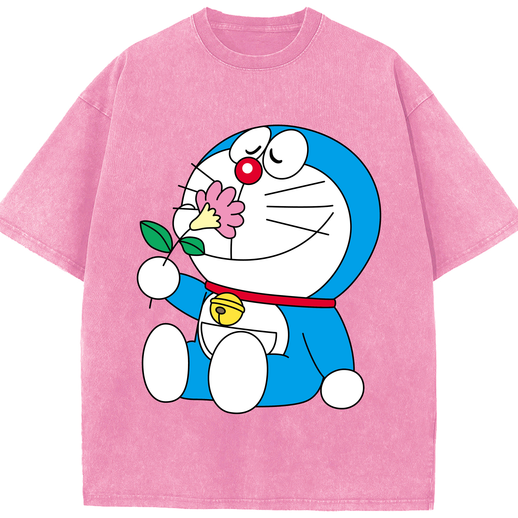 （画像用） ドラえもん Doraemon 綿100% ヴィンテージ風 半袖Tシャツ（フロントプリント）